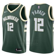 Camiseta Milwaukee Bucks Jabari Parker #12 Motorcycles Harlry 2017-18 Verde