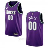 Camiseta Milwaukee Bucks Joe Ingles #00 Classic 2022-23 Violeta