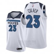 Camiseta Minnesota Timberwolves Jarrett Culver #23 Association 2019-20 Blanco