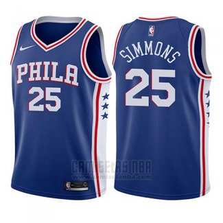 Camiseta Nino Philadelphia 76ers Ben Simmons #25 Icon 2017-18 Azul