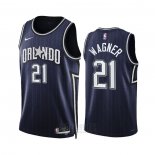 Camiseta Orlando Magic Moritz Wagner #21 Ciudad 2023-24 Azul