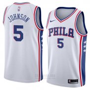 Camiseta Philadelphia 76ers Amir Johnson #5 Association 2018 Blanco