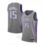 Camiseta Sacramento Kings Davion Mitchell #15 Ciudad 2022-23 Gris