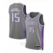 Camiseta Sacramento Kings Davion Mitchell #15 Ciudad 2022-23 Gris