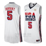 Camiseta USA 1992 Kevin Durant #5 Blanco