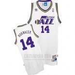 Camiseta Utah Jazz Jeff Hornacek #14 Retro Blanco