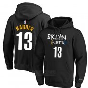 Sudaderas con Capucha Brooklyn Nets James Harden Ciudad 2020-21 Negro