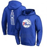 Sudaderas con Capucha Joel Embiid Philadelphia 76ers Azul3