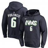 Sudaderas con Capucha Kristaps Porzingis Dallas Mavericks 2019-20 Azul Ciudad