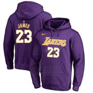 Sudaderas con Capucha Lebron James Los Angeles Lakers Violeta4
