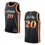 Camiseta Atlanta Hawks John Collins #20 Ciudad 2022-23 Negro