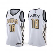 Camiseta Atlanta Hawks Miles Plumlee #18 Ciudad Blanco