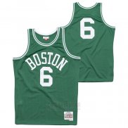 Camiseta Boston Celtics Bill Russell #6 Hardwood Classics 1962-63 Verde