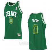 Camiseta Boston Celtics Jayson Tatum #0 Snakeskin Hardwood Classics 2021 Verde