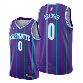 Camiseta Charlotte Hornets Miles Bridges #0 Classic 2019-20 Violeta