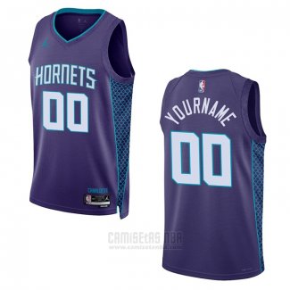 Camiseta Charlotte Hornets Personalizada Statement 2022-23 Violeta