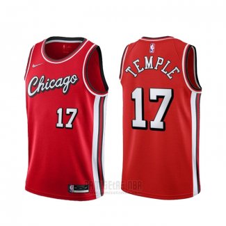 Camiseta Chicago Bulls Garrett Temple #17 Ciudad 2021-22 Rojo