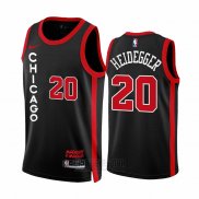 Camiseta Chicago Bulls Max Heidegger #20 Ciudad 2023-24 Negro