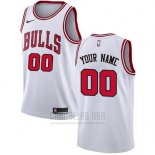 Camiseta Chicago Bulls Nike Personalizada 2017-18 Blanco
