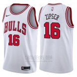 Camiseta Chicago Bulls Paul Zipser #16 Association 2017-18 Blanco