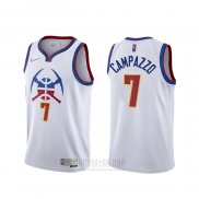 Camiseta Denver Nuggets Facundo Campazzo #7 Earned 2020-21 Blanco