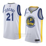 Camiseta Golden State Warriors Jonas Jerebko #21 2018 Blanco