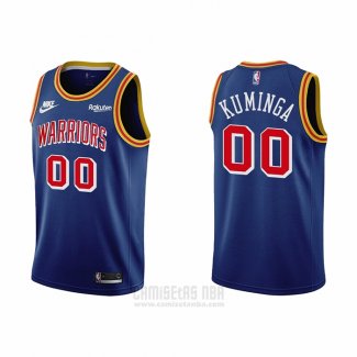 Camiseta Golden State Warriors Jonathan Kuminga #00 75th Anniversary Azul