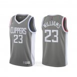 Camiseta Los Angeles Clippers Lou Williams #23 Earned 2020-21 Gris