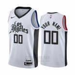 Camiseta Los Angeles Clippers Personalizad Ciudad 2019-20 Blanco