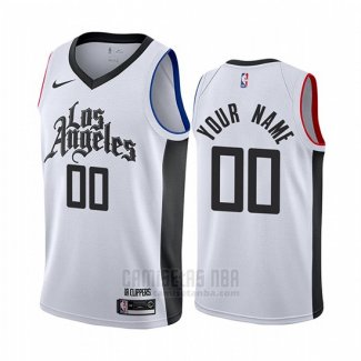 Camiseta Los Angeles Clippers Personalizad Ciudad 2019-20 Blanco