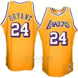 Camiseta Los Angeles Lakers Kobe Bryant #24 Retro Amarillo3