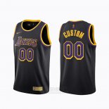 Camiseta Los Angeles Lakers Personalizada Earned 2020-21 Negro