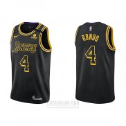 Camiseta Los Angeles Lakers Rajon Rondo #4 Mamba 2021-22 Negro