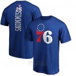 Camiseta Manga Corta Ben Simmons Philadelphia 76ers Azul6