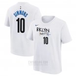 Camiseta Manga Corta Brooklyn Nets Ben Simmons Ciudad 2022-23 Blanco