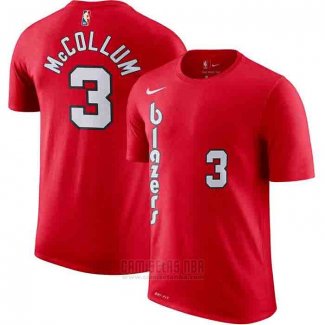 Camiseta Manga Corta C.j. McCollum Portland Trail Blazers 2019-20 Rojo