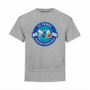 Camiseta Manga Corta Charlotte Hornets Gris 30th Aniversario