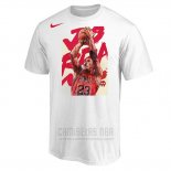 Camiseta Manga Corta Chicago Bulls Michael Jordan Blanco