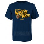 Camiseta Manga Corta Cleveland Cavaliers Azul NBA Playoffs Slogan Whatever It Takes