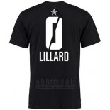 Camiseta Manga Corta Damian Lillard All Star 2019 Portland Trail Blazers Negro