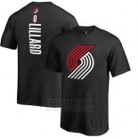 Camiseta Manga Corta Damian Lillard Portland Trail Blazers Negro4