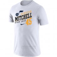 Camiseta Manga Corta Donovan Mitchell Utah Jazz Blanco Player Performance