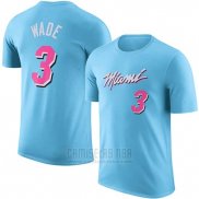 Camiseta Manga Corta Dwyane Wade Miami Heat Ciudad Azul