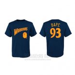 Camiseta Manga Corta Golden State Warriors Azul Marino BAPE Cruzado