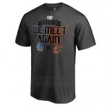 Camiseta Manga Corta Golden State Warriors VS. Cleveland Cavaliers Gris 2018 NBA Finals Champions