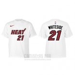 Camiseta Manga Corta Hassan Whiteside Miami Heat Blanco