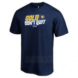 Camiseta Manga Corta Indiana Pacers Azul Marino 2019 NBA Playoffs Gold Don't Quit