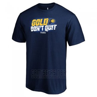 Camiseta Manga Corta Indiana Pacers Azul Marino 2019 NBA Playoffs Gold Don't Quit