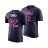 Camiseta Manga Corta Karl-Anthony Towns Minnesota Timberwolves Violeta Ciudad