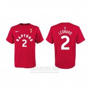Camiseta Manga Corta Kawhi Leonard Toronto Raptors 2019 NBA Finals Champions Rojo2